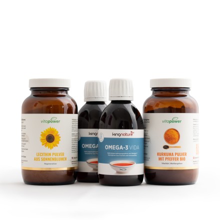 Sparpaket Kurkuma-Pfeffer-Mix, Fisch&ouml;l, Lecithin